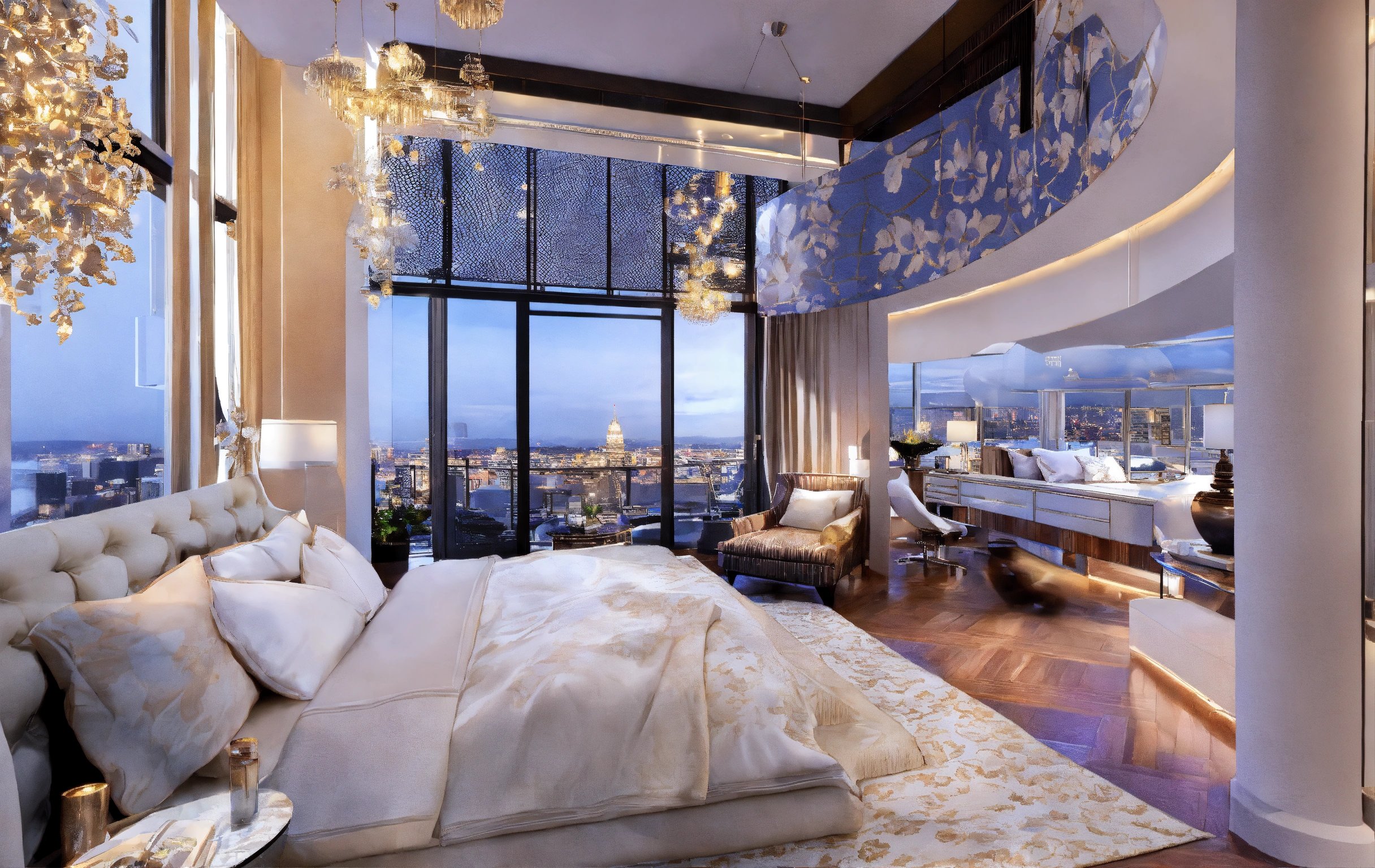 luxury penthouse bedroom